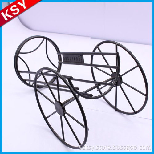 Newest Best Quality 1 Metal Tabletop Rack Display Wine Bottle Holder With 3 Wheels